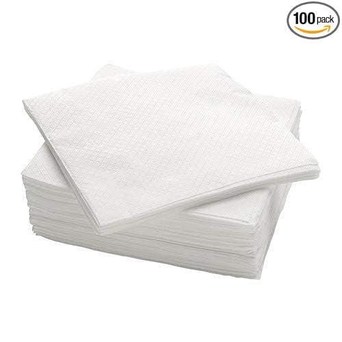 Ultra Soft Non-Woven Disposable Face Cleaning Cloth – Pack of 100 | Beauty Towel, Dry Wipe, Multipurpose Tissue Napkin (10x10 / 12x12 Inches)