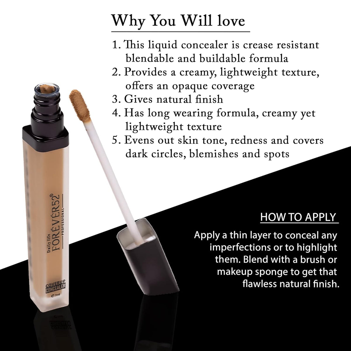 Daily Life Forever52 Coverup Concealer (Ginger Bread) Multipurpose creamy, lightweight Easy-To-Blend Hydrating Formula For Long Lasting Natural Finish Perfect Look CCU20.3