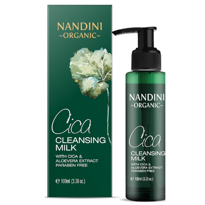 Nandini Organic Cica Cleansing Milk - With Cica & Aloe Vera Extract - 200ml
