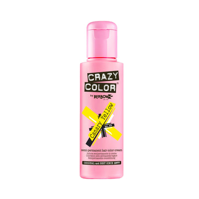 Crazy Color Semi Permanent Hair Color Cream - 49 Canary Yellow