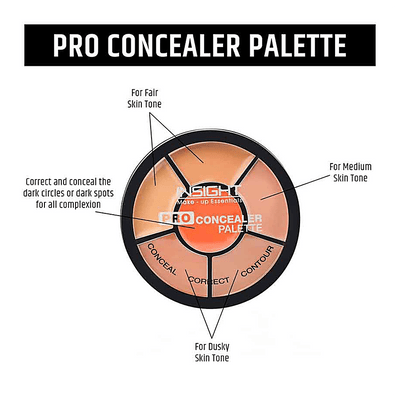 INSIGHT Cosmetics Pro Concealer Palette - 15g Concealer for Even Skin Tones