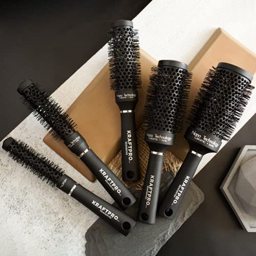 KRAFTPRO 45MM Ceramic Hair Brush (Ceramic + Ionic) Round Hair Brush