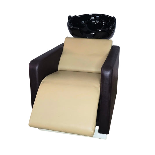 Casa Shampoo Chair with Casa Basin - Tilting Black/White (Model CS 3032)