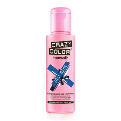 Crazy Color Semi Permanent Hair Colour (Sky Blue 59) 100 ml