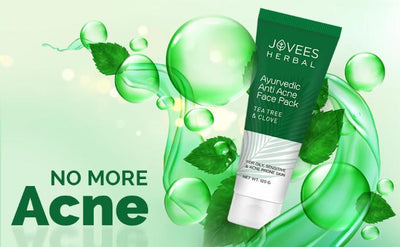 Jovees Herbal Tea Tree & Clove Anti Acne Pack | For Oily, Sensitive and Acne Prone skin 120g