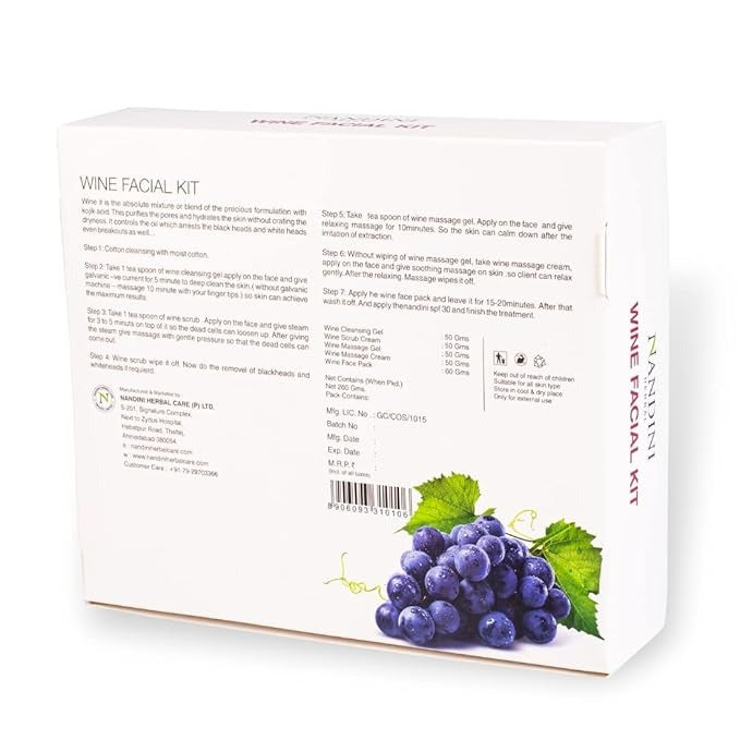 Nandini Herbal Wine Facial kit 260g