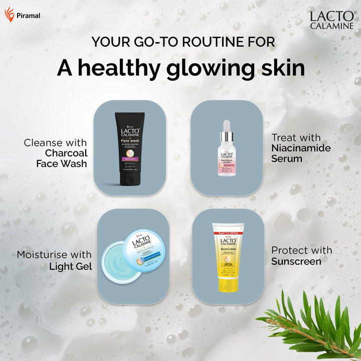 Buy Lacto Calamine Activated Charcoal Face Wash | Detox & Purify