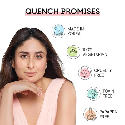 Quench Chialeader Oil Control Korean Moisturizer with Relaxing Roller Ball Applicator | Controls Excess Oil Production| Made in Korea | Non-Greasy Moisturizer for Oily Skin| with Chia Seeds, Cactus Water and Rose Myrtle| Face Cream| 75ml