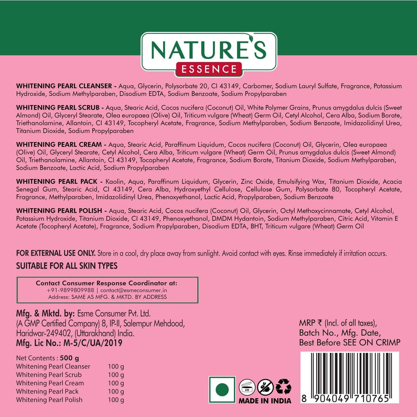 NATURES ESSENCE Advanced Brightening Diamond Facial Kit, 230G