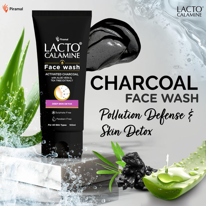 Buy Lacto Calamine Activated Charcoal Face Wash | Detox & Purify