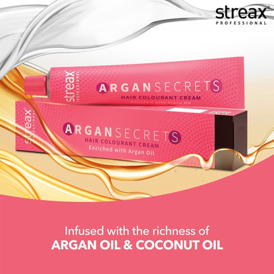 Streax Professional Argan Secrets Hair Colourant Cream - Mahogany Ash Brown 4.15 (60gm)