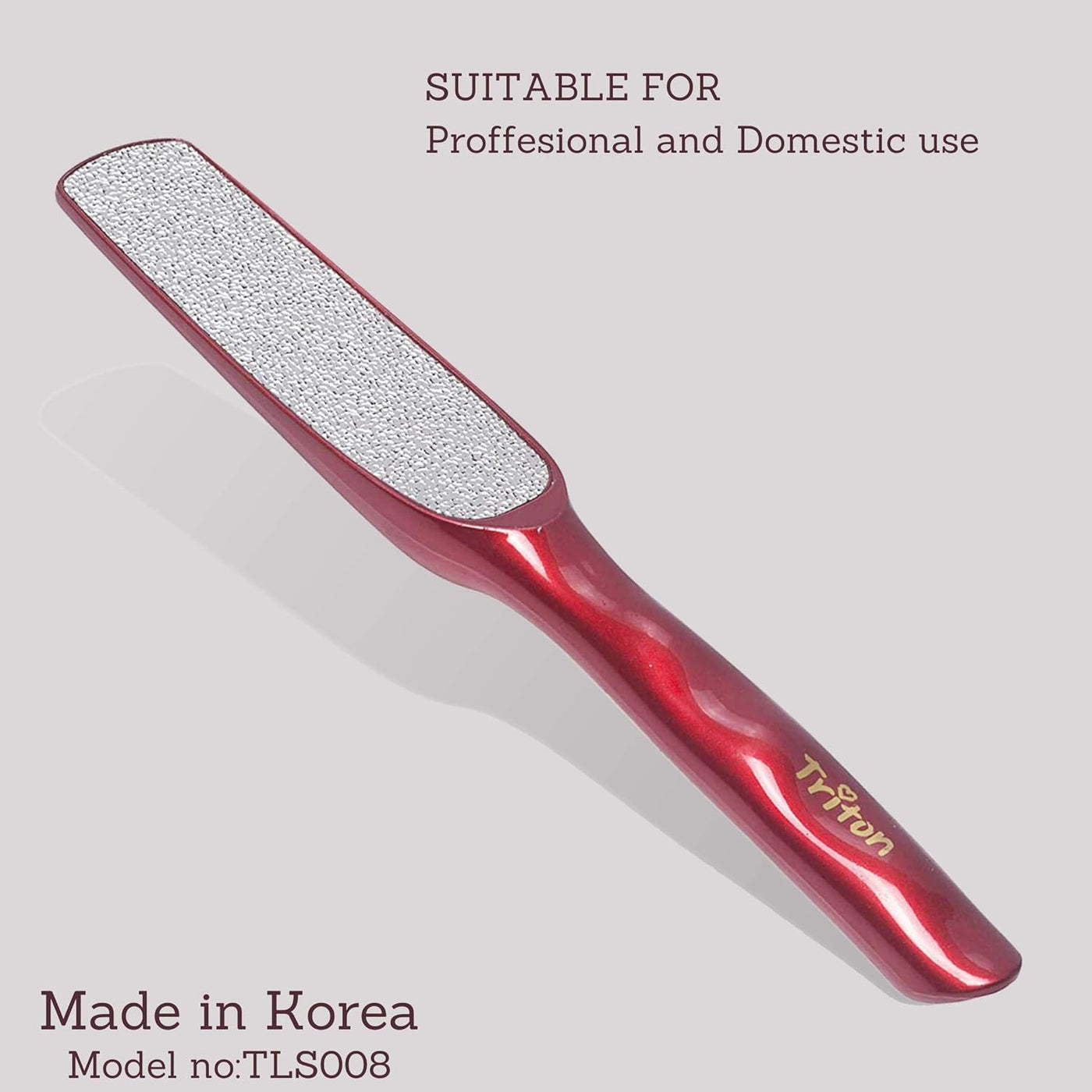 TRITON Professional Dual-Sided Foot Scraper & Callus Remover - Deep Red