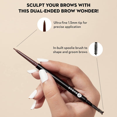 SUGAR Cosmetics Arch Arrival Brow Definer (02 Taupe Tom, 03 Woody Scooby, 04 Felix Onyx)