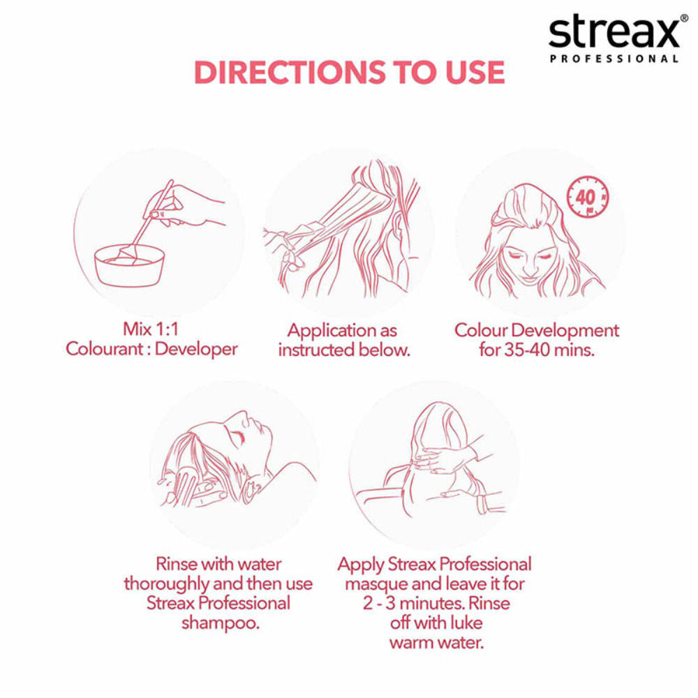 Streax Professional Developer 20 Volume 6% For Hair Color With Argan Secrets Colourant 1000ml