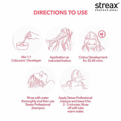 Streax Professional Developer 20 Volume 6% For Hair Color With Argan Secrets Colourant 1000ml