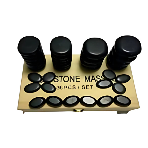 Casa 8036 36-Piece Hot Stones Set for Massage – Basalt Rocks in 4 Sizes