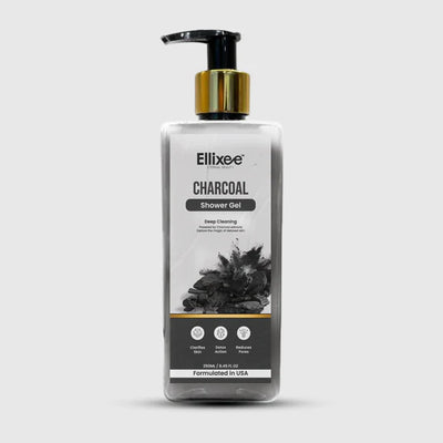 Ellixee Charcoal + Deep Cleaning Shower Gel