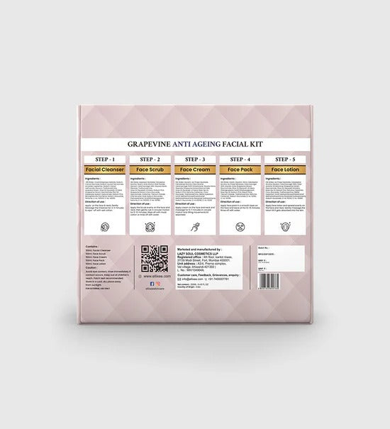 Ellixee Grapevine + Anti Aging Facial Kit 250ml