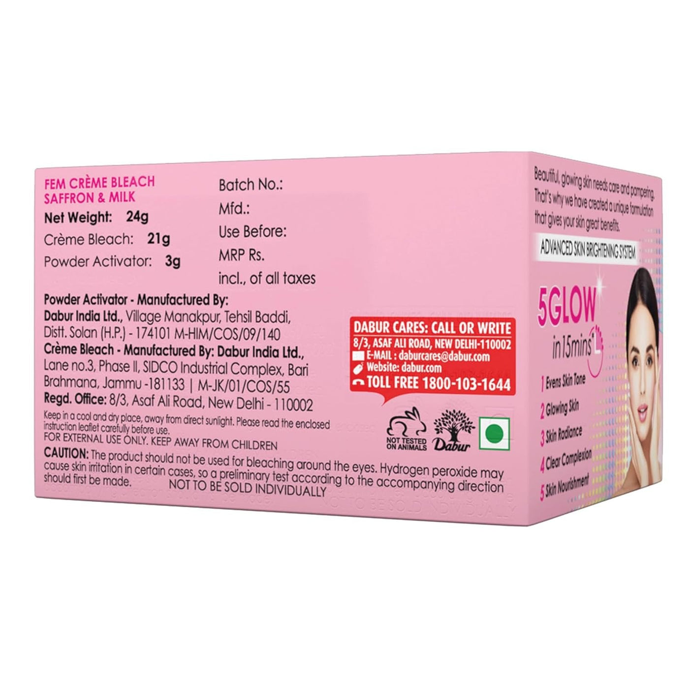 Fem Fairness (Saffron & Milk) Crème Bleach - 314G