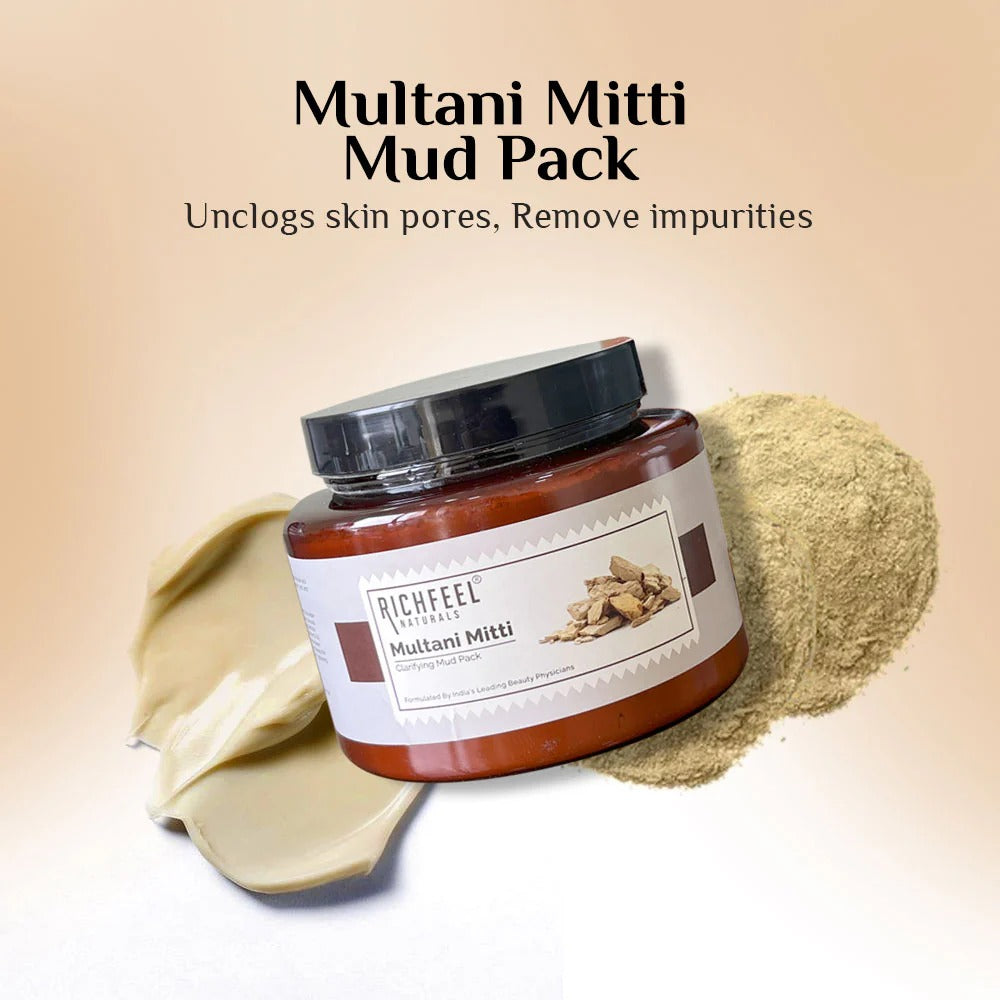 Richfeel Multani Mitti Clarifying Mud Pack – Acne Control & Deep Cleansing (500 g)