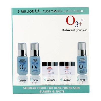 O3+ Seaweed Facial Kit For Blemish & Spots, Brightening Skin (100g+15ml)